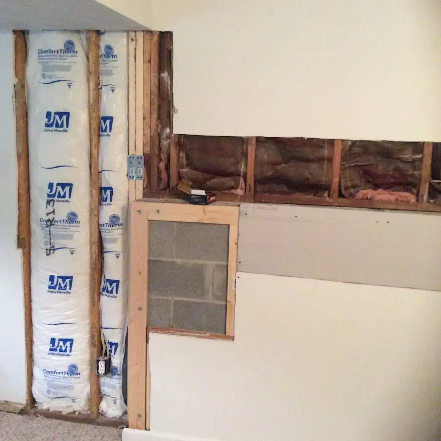 Wall insulation replacement during Contents Cleaning & Restoration in Fife
